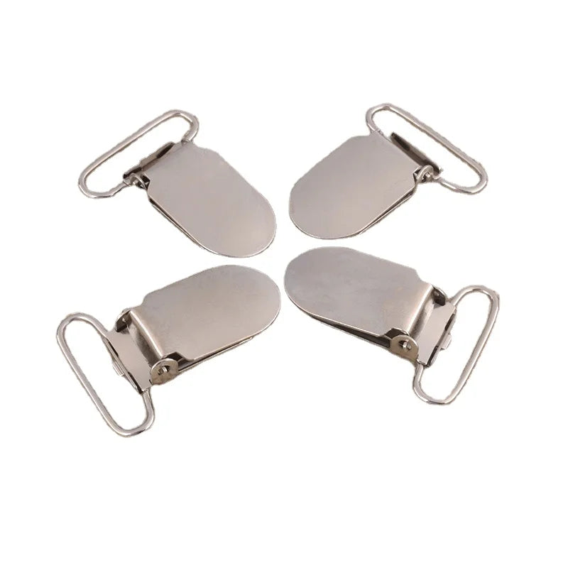Factory Wholesale High Quality Antirust Total Stainless Steel Suspender Clips Pacifier Clips