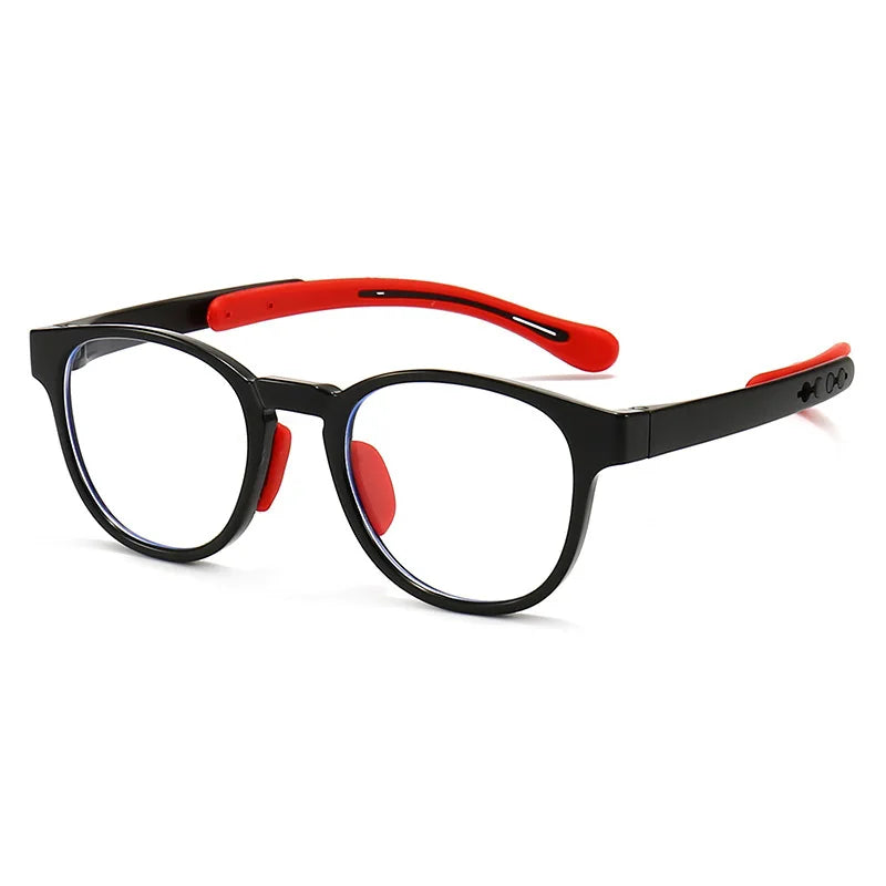 Youth Boy Girls Anti Blue Light Glasses Kids Teens TR90 Frame Reflective Optical Junior High School Computer Eyeglasses 8 to 18