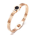 Roman Numeral Watchband Stainless Steel Rose Gold Stainless Steel Fine Bracelet Direct Sale
