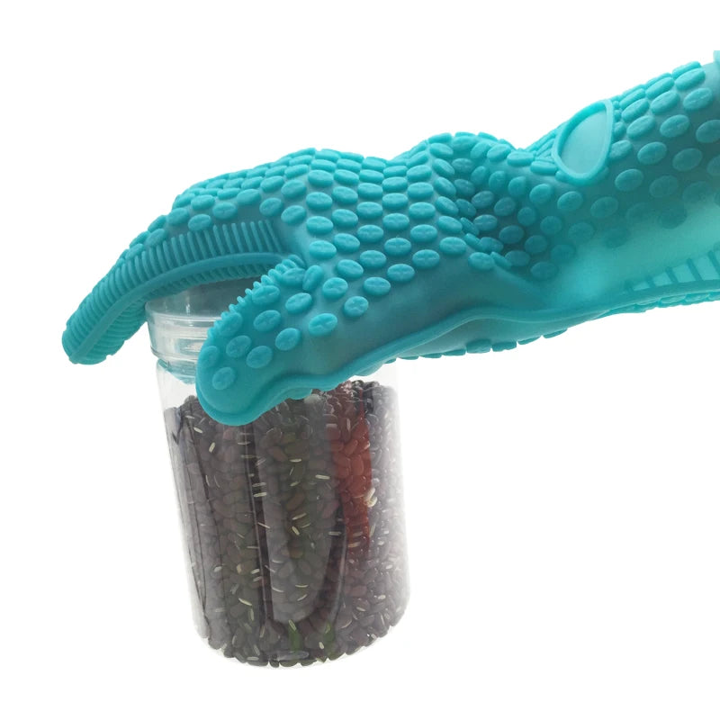 Factory Price Waterproof Silicone Heat Resistant Finger Gloves for Oven Bbq