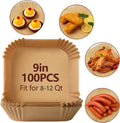 Good Quality 100 Pcs 9 Inch Disposable Non-stick Parchment Baking Filter Silicone Air Fryer Disposable Paper Liner for Air Fryer