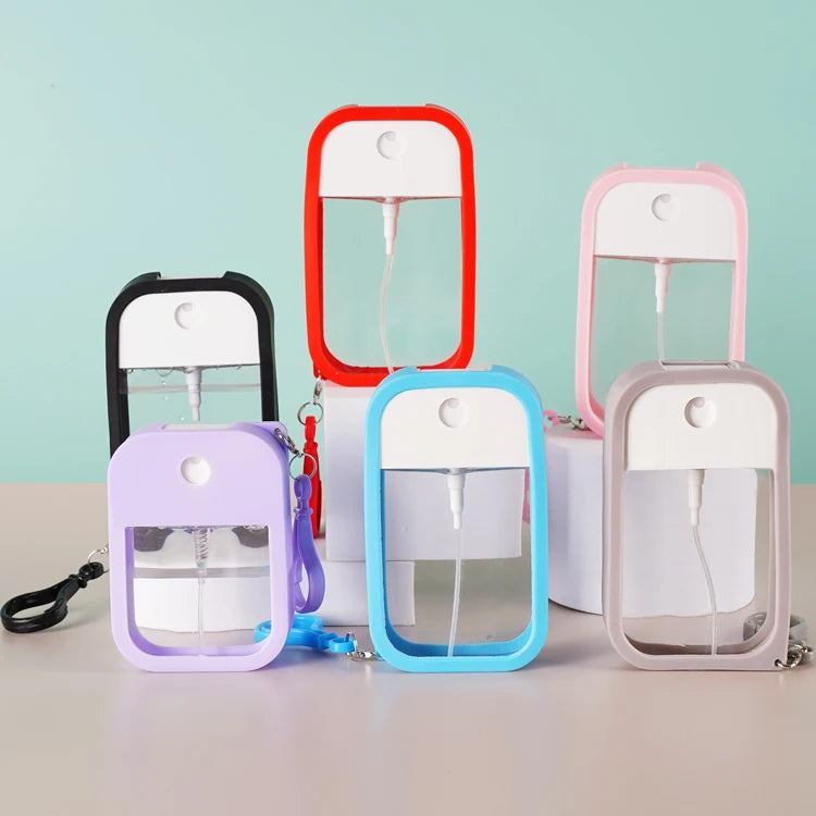 Mini Design Stock 50ml Refillable PP Perfume Spray Pump Bottle Portable Makeup Lotion Credit Card Shape Portable On-The-Go Use