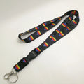 Personalized Polyester Lanyard with Rainbow Heart Print Digital Printing Featuring Doctor and Nurse Characters Hook Accessory