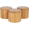 Wooden Portable Tea Storage Tank Modern Luxury Style 90x76mm Household Grain Storage Barrel Salt Box Spice Box