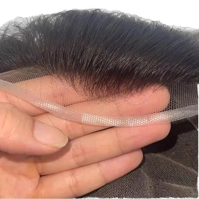 Best Quality Wholesale Indian Remy Virgin Hair System for Swiss Lace Toupee for Men PU Technique Hair Replacement