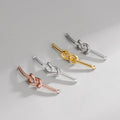 Trendy 925 Sterling Silver Thick Wired Line Knot Shaped Pendants for Necklace Jewelry Making Connector Kit