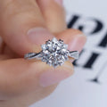 Messi Gems MSR-1395 18k Gold Wedding Ring 1.2ct F VS1 Round Lab Grown diamond Engagement Ring
