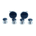 Wholesale Price 6pcs Brass Cufflinks and Tuxedo Studs Sets for Men Polished Finish Black Resin/Enamel Inlay Wedding Gift
