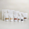 23x33cm Ziplock White Kraft Paper Bag