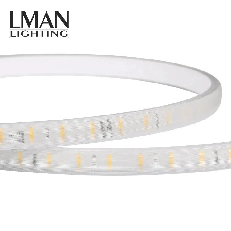 Custom 220V Waterproof LED Strip Light Flexible SMD2835 High Voltage LED Rope Light Cuttable Energy Saving for Home Decor