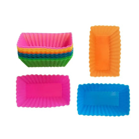 Orealmi Industrial in Stock Colorful Rectangle Silicone Baking Mold Different Shape Cake Tools