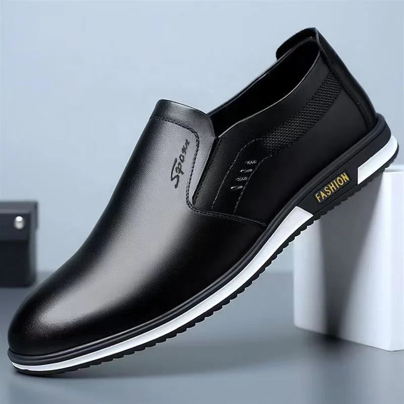Customized Leather 2024 Men's Casual Shoes Pu Sport Shoes Flat Bottom