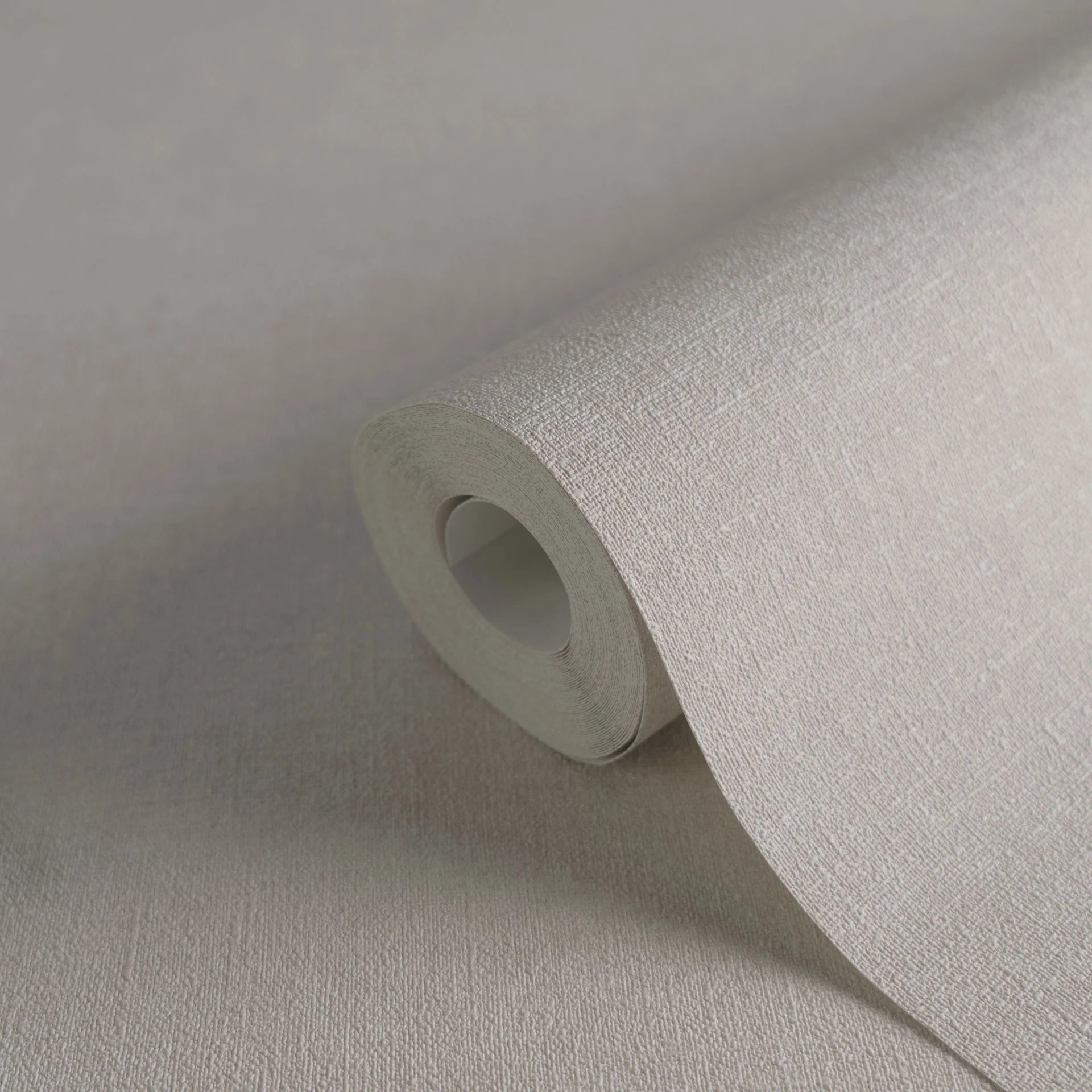 Made in Germany - Solid Wallpaper rolls Cream Beige Grey - Non Woven Vinyl - Wallpaper Textile Structure - 1005 x 053 m