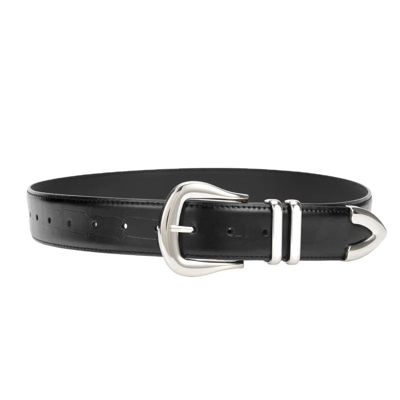 Ladies Leather Pin Buckle Belt Fashion Casual Design Skirt Decoration Wholesale Custom
