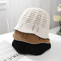 New Fashion Cotton Crochet Lady Bucket Hat Hollow Out Girls Summer Bucket Hat