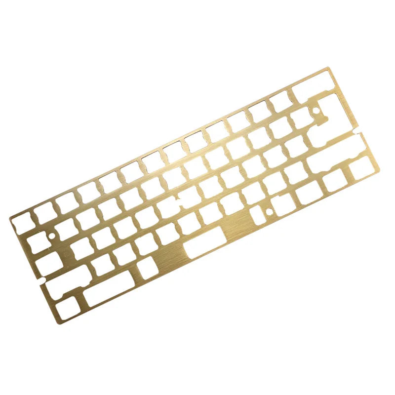DIY High-quality Mechanical Keyboard Positioning Plate 60% Gh60 Cnc Brushed Brass Positioning Plate