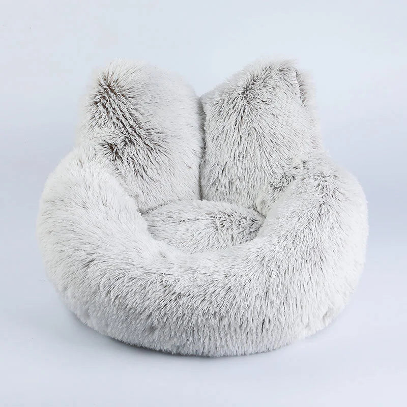 Best Selling Long Haired Plush Solid Cloth Portable Pet Bed Keeps Warm in Winter Removable & Washable for Cats & Dogs