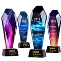 Wholesale Hot Selling Blank Long Crystal Trophy Custom K9 Crystal Awards Laser Engraved 3D Logo HONOR Brand Gift Packaging