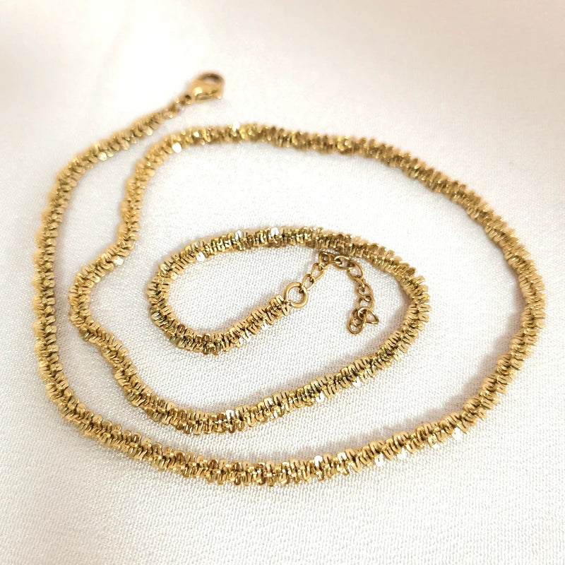 Wholesale Trendy Fashion Jewelry 18K Gold Plated Customizable Stainless Steel Chains for Women Party Wedding Anniversary Gift