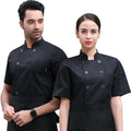Summer Chef Uniform Solid Color Chef's Uniform Long Sleeve Uniforme Chef France Short Sleeves