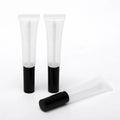 Clear Lip Glaze Tube 15ml Empty Plastic Cosmetic Squeeze Soft Tube Lip Gloss Tube With Applicator