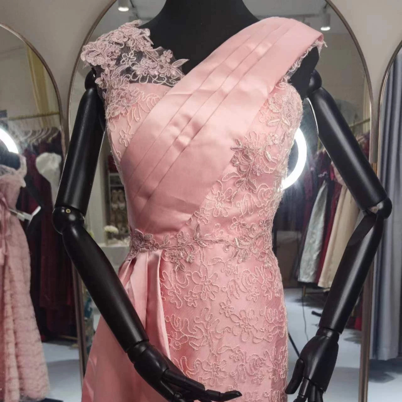 S6905F 2025 High -quality Landlinted Sleeveless Temperament Long -handed Banquet Bridesmaid Service Evening Dress