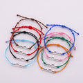 New Colorful Handmade Hollow Sea Wave Charm Bracelet Waxed Rope Adjustable Nylon Thread Bracelets Jewelry Red String Bracelet