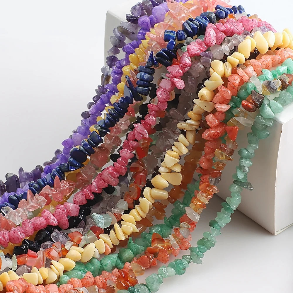 Zhubi 30 Irregular Fragment Gravel Natural Amethyst Aquamarine Jewelry Making DIY Bracelet Necklace  Fashion Bracelets & Bangles