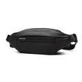 MATE ELAN PVC Leather Waist Bags Unisex Crossbody Bags for Travel Zipper Closure Letter Pattern Waterproof