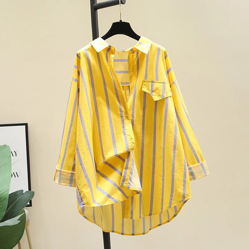 Boutique Wholesale 2026 Autumn New Korean Edition Bat Sleeve Medium Long Design Women's Shirt