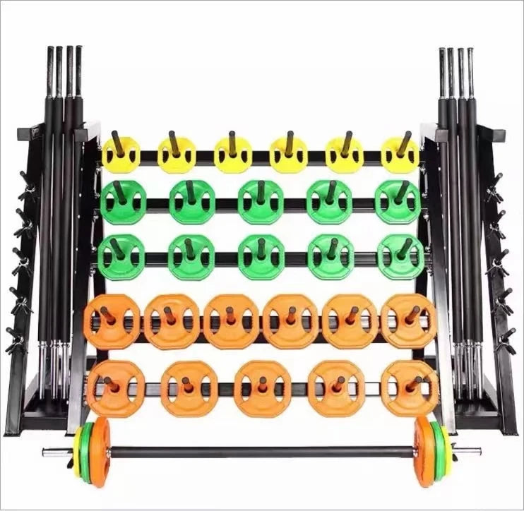 REAP Crocodile Mouth Steel Barbell Set for Home Gym Training Black 20kg Weight Lifting