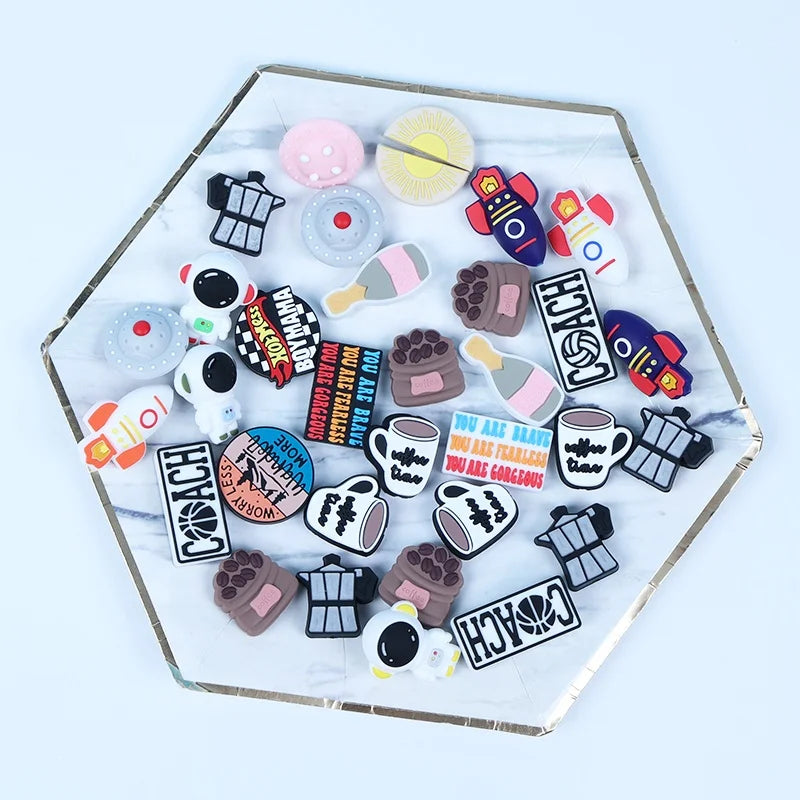 New Product Silicone Beads Wholesales 30mm BPA Free Silicone Focal Beads Pens Custom Silicone Teether Beads