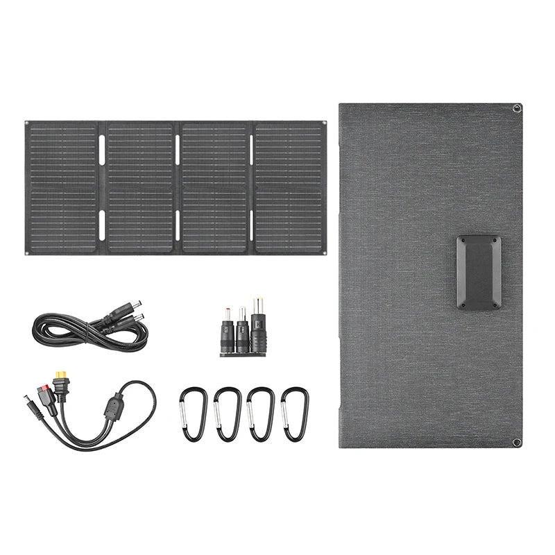 60W ETFE Foldable Solar Panel Charger for Outdoor Camping Mobile Emergency Power Charging