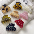 2025 Yi YHJ Women's Hair Accessories Cute Mini 3.5cm Rhinestone Clip Acetate Shark Clip Hair Claw Clips Girl Woman Wholesale