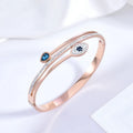 Fashionable and Versatile Diamond Evil Eye Stainless Steel Bracelet for Women Non-fading Bracelet for Women