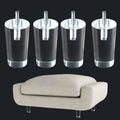 Transparent Modern Acrylic Bench and Sofa Legs with UV Lucite Finish Heavy Duty Easy Installation for Dining Furniture
