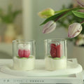 Romantic Elegant Aromatherapy Candle Tulip Glass Cup Birthday Home Gift Tulip Flower Scented Candle