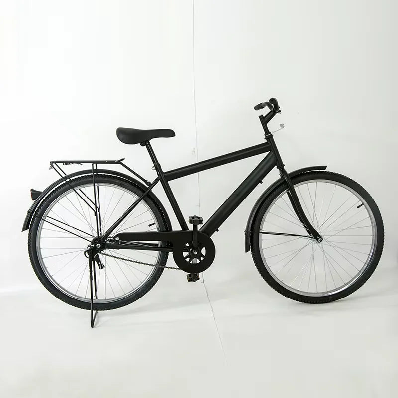 26" Single-Speed Steel City Bike Fixed Gear Road Bicycle for Adult Outdoor Sports