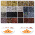 2 MM Glass Seed Beads Metal Color Waist Beads Pony Beads with Charms Jewelry Findings String for Bracelet