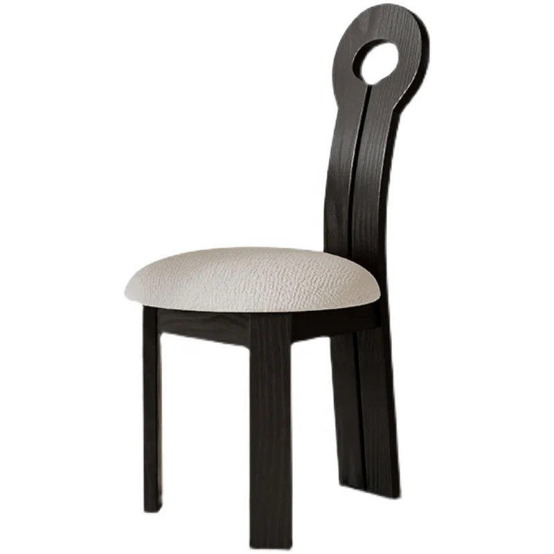 Nordic Home Designer Modern Solid Wood Velvet Leisure Chair High Back Restaurant Dining Key Chair Villa Kitchen Warehouse