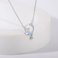 2025 New Light Luxury Korean Simple Crescent Zircon Gemstone Necklace for Women