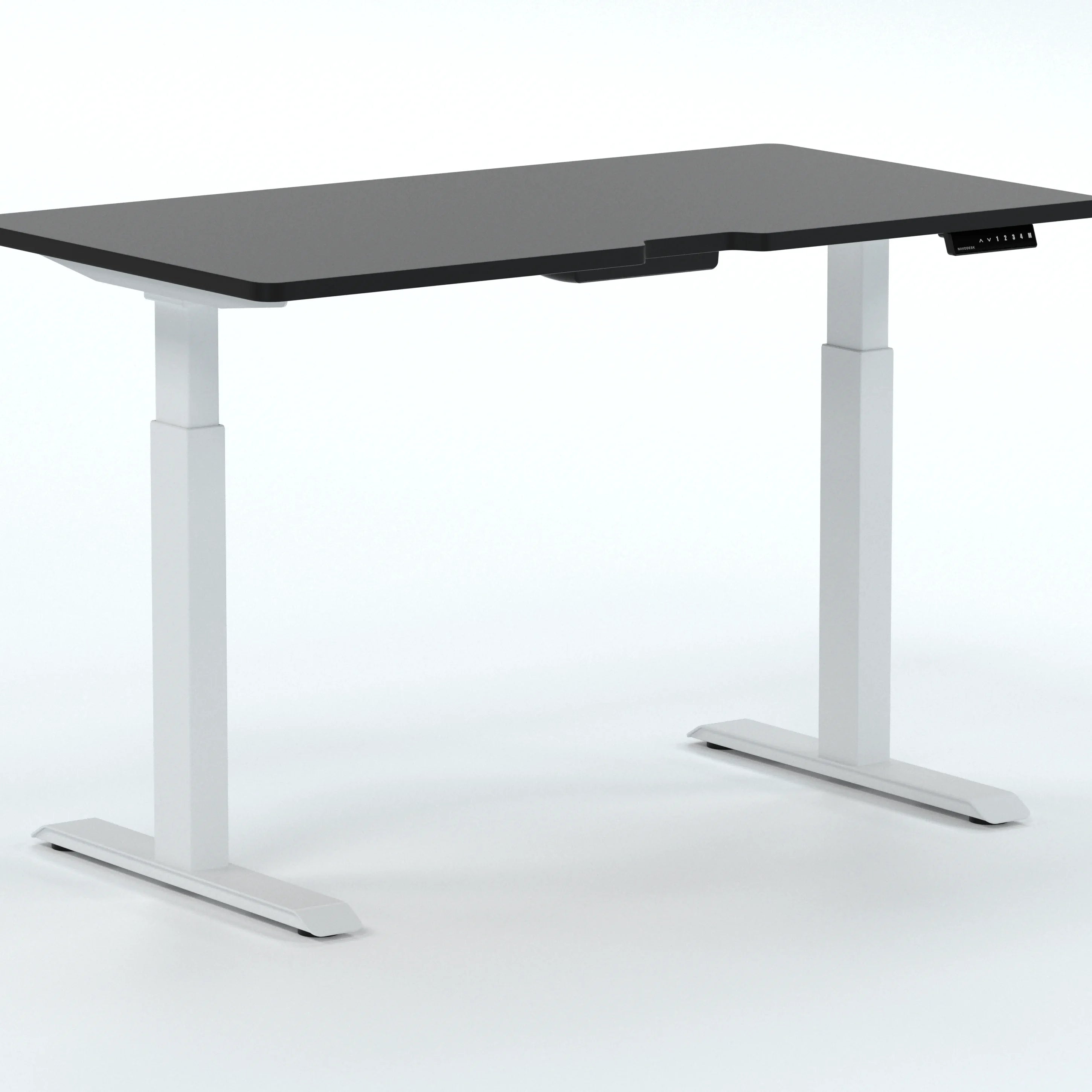 Home Furniture Executive Work Station Corner Drop Shipping  Gray Electric Adjustable Desk