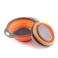 Eco-Friendly PP Plastic Fruit Colander Strainer Basket with Silicone Collapsible Design for Home Kitchen Food Pasta Strainer