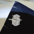 New Arrival Silver 925 Original 8 Carat Brilliant Cut Diamond Test Past D Color Oval Moissanite Engagement Ring Fine Jewelry