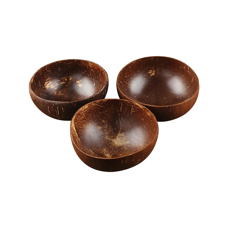 Online Top Seller Product Vietnam Handmade Natural Organic Noodle Rice Fruit Salad Coconut Bowl and Spoon Set