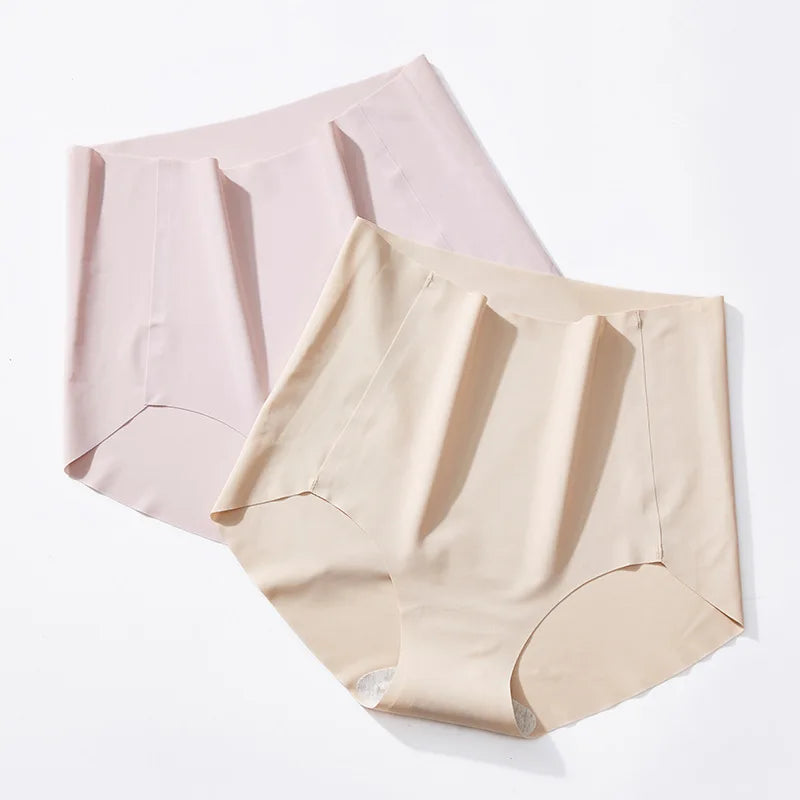 Womens One Piece Plus Size Underwear Hipster Briefs  Seamless Ice Silk Panties