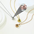 New Stainless Steel Photo Projection Custom Couple Pet Family Photo Custom Necklace Hear