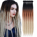 Dreadlocks Locs Crochet Hair Extensions Dread Locs Braid Hair Solid and Ombre Color Long and Straight Synthetic Fiber Dreadlocs