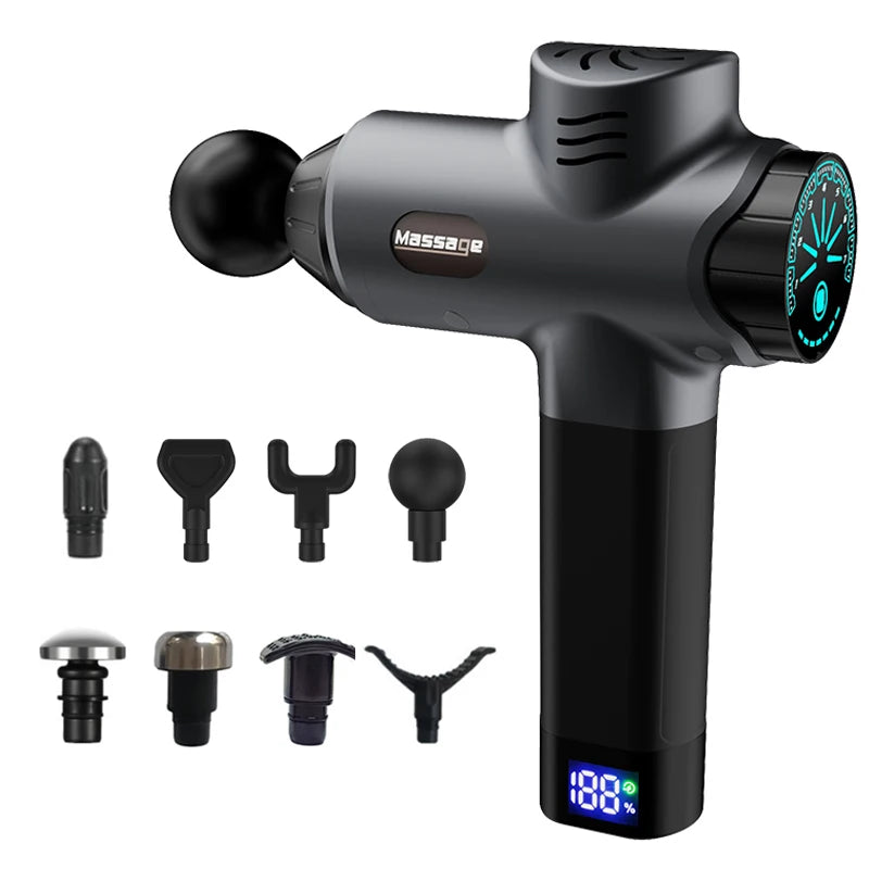 New Model Strong Handheld Percussion Vibration Massage Gun Professional 30 Speed Electric Booster Deep Tissue Muscle Massage Gun