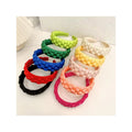 New Design Lady Hand Woven Solid Color Fabric Wide Edge Hair Hoop Headband  for Women Girls
